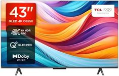 TCL 43C655K 43-inch QLED Pro Television, 4K Ultra HD, HDR Pro, Smart TV Powered by Android TV (Dolby Vision & Atmos, Motion Clarity, Hands-Free Voice Control, Compatible with Google assistant & Alexa)