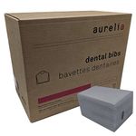 [500 Pack] Aurelia Extra Absorbent Disposable Dental Bibs Without Glue - Patient Bib for Dental & Medical Offices, Make Up Artists and Nail Salons (500 Bibs, Grey)