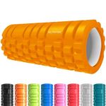 Foam Roller and Massage Roller by KG Physio - Massage Roller for Legs, Back and Arms - Ultra Lightweight Core Muscle Roller Essential to Release Deep Tension - 13"x5" Long Foam Roller