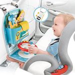 Baby car seat Toy Activity Center with Steering Wheel Center (Yellow)