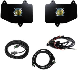 Baja Designs S1 Dual Reverse LED Light Kit for Jeep JT Gladiator OE Bumper - Wide Cornering Clear Lens (Upfitter Wiring Harness)