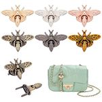 PH PandaHall 6 Sets Purse Turn Lock, 6 Colors 3D Bee Shape Bag Turn Buckles Alloy Purse Twist Lock Purse Clasp Closure Lock Clutch Closure for DIY Leathercraft Shoulder Bag Handbag Purse Making