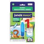 Jungle Magic Doodle Waterz - Reusable I Water Colouring Book - Numbers I Self-Drying with Easy to Hold Water Pen I Educational Toy for Kids, Multicolor