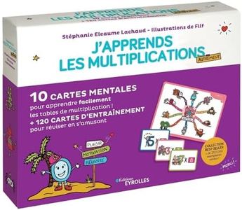 J'apprends les multiplications autrement: 10 cartes mentales pour apprendre facilement les tables de multiplications ! +120 cartes d'entraînement pour réviser en s'amusant