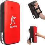 LuiceABC Karate Taekwondo Boxing Strike Pad Thai Punching Pads Arm Target Durable Leather Training Punch Soft Shield, Red