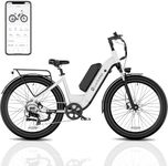 Electric Bike for Adults 1200W Peak Motor 48V 35AH Removable Battery 28MPH 160Miles 26'' Step-Thru EBike with Torque Sensor, APP Control Dual Hydraulic Brake UL 2849 Commuter Ebikes for Adults