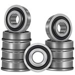 10 Pack Flanged Ball Bearings ID 3/4" x OD 1-3/8", for Lawn Mower, Wheelbarrows, Carts & Hand Trucks Wheel Hub, Replacement for , JD AM118315, AM127304, Toro 110513, 251-210, Replacement 532009040 etc