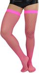 ToBeInStyle Women's Mini Diamond Net Thigh Hi With Solid Band Top - HPk - Q