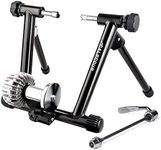 Fluid Bike Trainer Stand – Alpcour Portable Stainless Steel Indoor Trainer w/Fluid Flywheel, Noise Reduction, Progressive Resistance, Dual-Lock System – Stationary Exercise for Road & Mountain Bikes