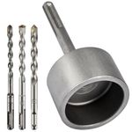 SDS Max Shank T-Post Driver for T Posts, 3" Diameter Head Compatible with SDS-Max Hammers, Fence Post Pounder for T Posts & Ground Rods