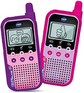 Vtech - Kidi Talkie Rose - Talkie-Walkie Enfants Avec Écran et Jeux, Jouet Électronique Éducatif – Version FR
