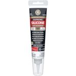 GE Supreme 100% Silicone 30 Min. Water-Ready caulk, 2.8 oz tube, White