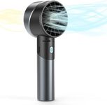 Amacool Portable Handheld Fan with Strong Air Flow, 17H Ultra-long Battery Life, 2600mAh Rechargeable 4-Speed USB Fan with Indicators, Makeup Fan for Girls, Travel Outdoors For Women(Black)