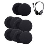 Headphone pad 2 Inch Foam Pad EarPad Ear Cover Compatible with Sony Philips Headphone, 5 Pairs, Black