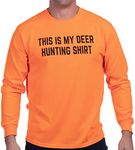 This is My Deer Hunting Shirt | Funny Hunter Blaze Orange Safety Clothes T-Shirt-(Adult,M)