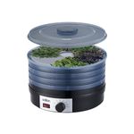 Salton Electric Food Dehydrator for Fruit and Jerky With Adjustable Temperature Control, Black