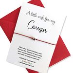 Cousin Wish Bracelet, Cousin Charm Bracelet, Cousin Bracelet, Cousin Birthday Card, Cousin Birthday Gift, Cousin Gift, Gift for Cousin