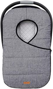 liuliuby Winter Baby Car Seat Cover - Cold Weather Insulated Carseat Bunting Bag/Blanket Accessories for Newborn & Infant - Keeps Babies Warm and Cozy - Carrier Canopy for Boys & Girls (Heather Gray)