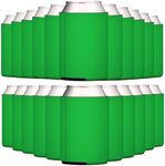 TahoeBay Blank Beer Can Cooler Sleeves (50-Pack) Bulk Sublimation Blanks for Vinyl Plain Collapsible Foam Can Sleeves Coolers Soda Cans and Bottles Custom Drink Assorted Solid Color (Kelly Green)