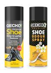 Shadow Securitronics Gecko Shoe Shiner and Odour Spray Combo |Premium Shoe Care Kit for Brilliant Shine & Long-Lasting Freshness | Shoe Cleaner and Deodorizer for All Footwear Types |