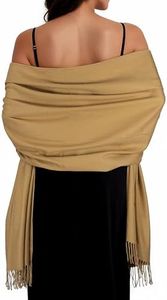 SWAT PANY Winter Scarfs for Women Camel Pashmina Shawls and Wraps for Women Wedding Shawl Wraps for Evening Dresses