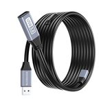 BlueRigger USB 3.0 Extension Cable (50FT, Active, 5 Gbps, Type A Male to Female Adapter Cord) - Long USB Repeater Extender for VR Headset, Printer, Hard Drive, Flash Drive, Keyboard, Mouse, Xbox