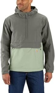 Carhartt Chaqueta ligera para hombre, anorak plegable y ligera, verde, oliva (Tender Green/Dusty Olive), M