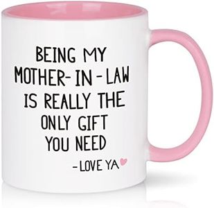 Cabtnca Mother in Law Gifts from Daughter in Law, Mothers Day for Mother in Law Christmas Birthday Gifts, Being My Mother-in-law Is Really The Only Gift You Need, Mother in Law Mug, 11Oz