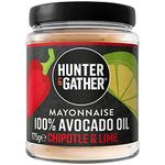 Hunter & Gather Chipotle & Lime Avocado Oil Mayonnaise 175g | Seed Oil Free I Made with Pure Avocado Oil & British Free Range Egg Yolk | Paleo, Keto, Gluten Free Avocado Mayonnaise | Smoky & Fiery