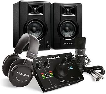 M-Audio AIR 192|4 Vocal Studio Pro + BX3 - Scheda Audio USB Interfaccia Audio con Cuffie, Microfono a Condensatore e Casse Attive Monitor da Studio per PC con Accessori e Software Professionale