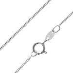 SilverAmber Jewellery UK - 925 Sterling Silver 14" Inch Delicate Italian Curbs - 0.52 mm Thin Chain Necklace - GCH00514