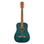 Fender FA-15 3/4 Scale Steel String Acoustic Guitar, with 2-Year Warranty, Blue, with Gig Bag