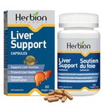 Herbion Naturals Liver Support With Milk Thistle, 60 caps – Herbal Liver Detoxifier, Cleanser, Protects and Strengthens Liver Health, Promotes Healthy Liver Function.