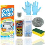 Oven Cleaner - Oven Pride Oven Cleaner -500 ML Oven Cleaner Heavy Duty, Oven Rack Cleaning Bags, Rubber Gloves Bundled with Sponge and Metal Scourer to Remove Tough Stains!