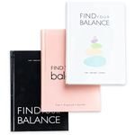 Find Your Balance Journal Planner Yearly Combo | Self Care - Wellness, Mood & Habit Tracker, Daily, Weekly & Monthly Planner Undated + Stickers by The Journal Lab