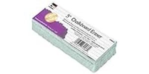 Charles Leonard Chalkboard Felt Eraser, 5 x 2 x 1 Inches, White, 12-Pack (74555)