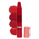 SUGAR POP 4 in 1 Lip Twist - 02 Rouge Delight | Multi-use Stackable Lipsticks for Women | Satin Matte Hydrating Formula | 6.4g