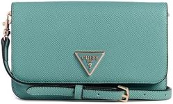 GUESS Noelle Crossbody Flap Organizer, Teal, One Size