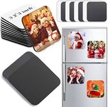 Sublimation Blanks Magnet 3x3 inch, Home Kitchen Blanks Refrigerator Magnets Bulk with 12 PCS Large Square Blanks, 12 PCS Magnet for Fridge Office Calendar Décor Personalized DIY Sublimation Items