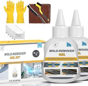 BARINOX Mould Remover Gel Kit - 10 in 1 Powerful Cleaner for Grout, Washing Machine, Tile, Shower, Kitchen Sink, Refrigerator Seals, Caulk, Bathroom, Toilet & Cleaning Brushes, Cloth and Gloves 400 ML