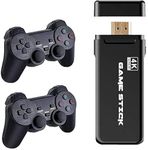 (HDMI Wireless Console Game Stick Video Game Console Built-in 20000 Classic Games 8 Bit Mini Retro Controller, 9 Emulator Console HDMI Output Dual Player- 4K Ultra HD Game Stick