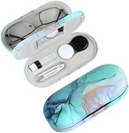 AITIME Contact Lens Case, Contact Case Kit, 2 in 1 Double Sided Portable Contact Lense Case and Eyeglasses Case, with Marbling, Multifunction, Durable, Compact, Portable Storage Kit