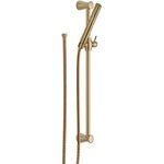 Delta Faucet Compel Slide Bar Hand Held Shower with Hose, Gold Handheld Shower Head, Slide Bar Hand Shower, Gold Handheld Shower, Detachable Shower Head, Champagne Bronze 7085-CZ