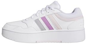 adidas Women's Hoops 3.0 Bold Shoes, Cloud White/preloved Purple/Almost Pink, 6 UK