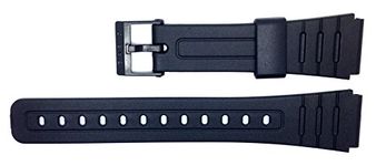 Casio Genuine Replacement Watch Strap/Band to fit F-91W, F-91WG, F-94WA, F-105W, F-106W | 71604002, Black