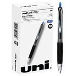 uni-ball 207 Rollerball Gel, Gel Retractable Roller Ball Pen Micro-0.5mm, 12 Pack, Blue Ink (61256)