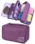 Styleys 3 Layer Lingerie Organizer Bag For Bra, Underwear, Cosmetics, Lingerie, Panty, Etc (Purple - S11011) - Polyester