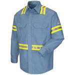 Bulwark Men's EXCEL FR ComforTouch Enhanced Visibility Uniform Shirt, Light Blue, X-Large