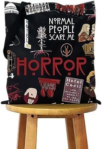 KUIYAI Bolsa de lona reutilizable inspirada en programas de televisión, bolsa de compras para fanáticos, Bolsa de terror, L, Contemporáneo