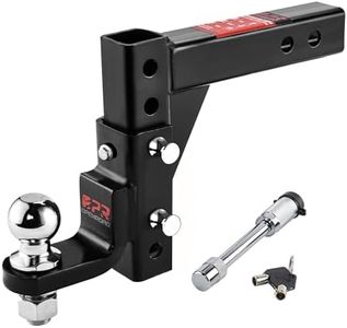 OPENROAD Adjustable Trailer Hitch Ball Mount Fits 2-Inch Receiver, 2" Tow Balls 6000lbs, 9-1/2" Drop/ 8-1/4" Rise Drop Hitch, Tow Hitch for Heavy Duty Truck with Stainless Steel Pins